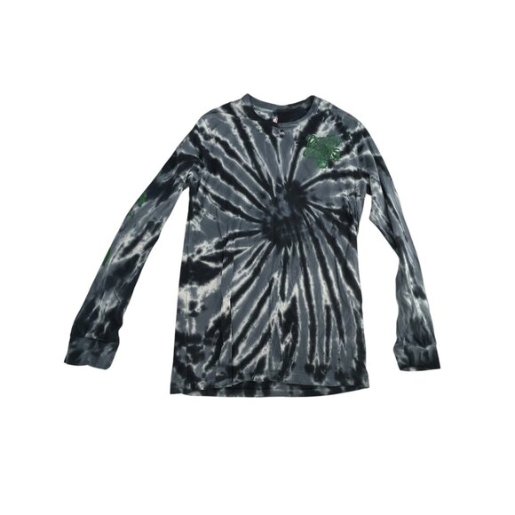 NBA Boston Celtics Tie-Dye Shirt Black Green L Men's Long Sleeve Sporty Casual - Picture 2 of 7